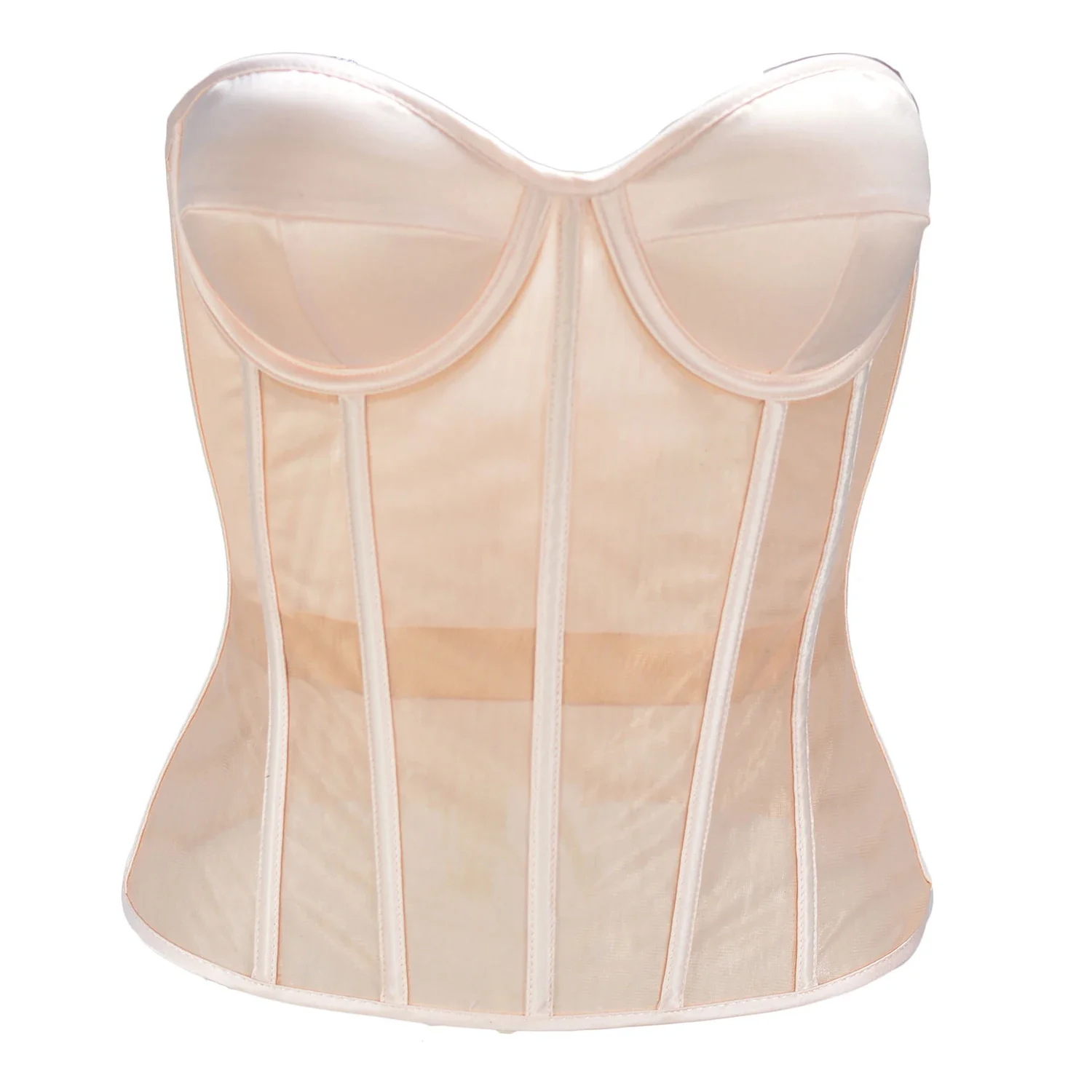 Abdominal Corset Double Layer  - Sheer Mesh Bra recension och pris