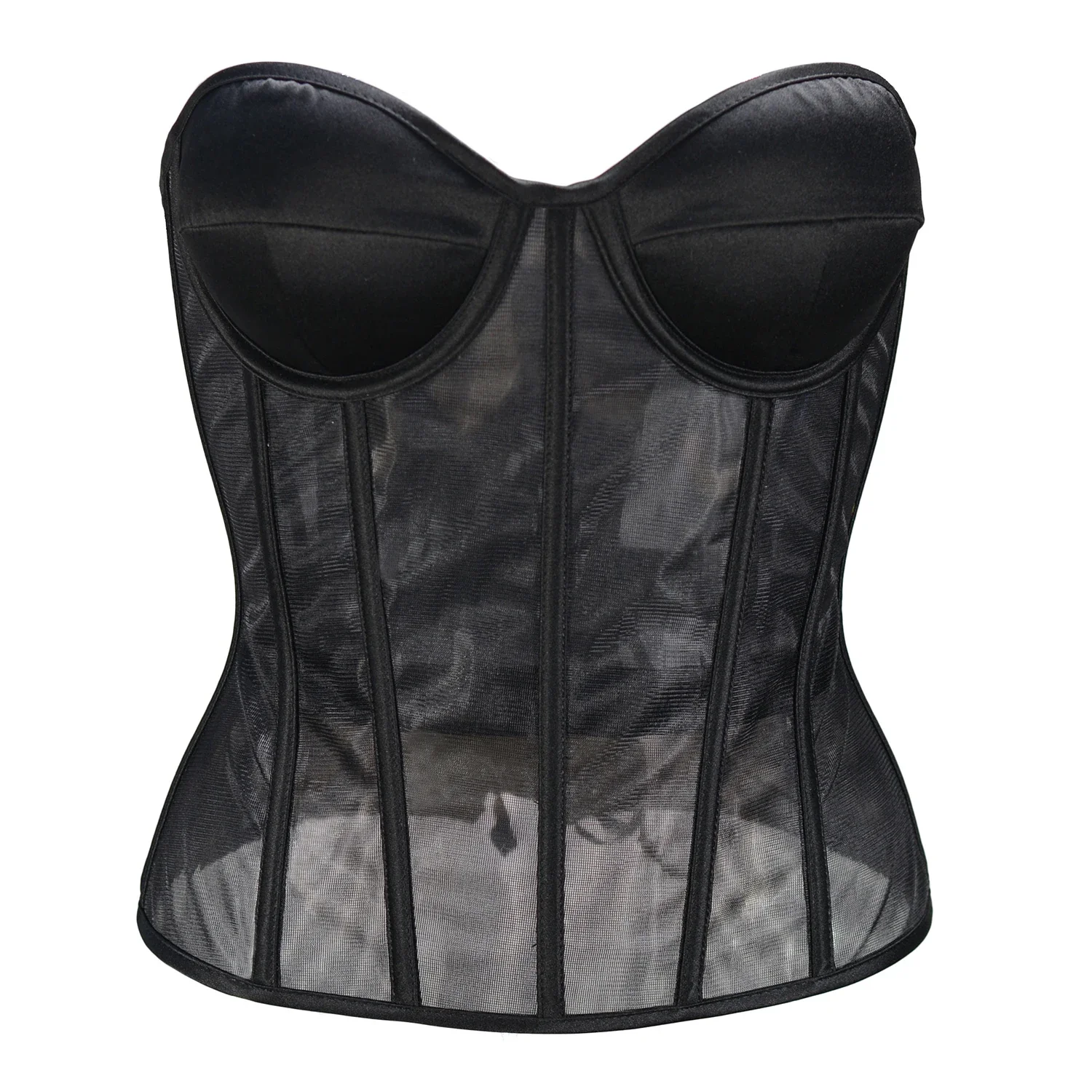 Abdominal Corset Double Layer  - Sheer Mesh Bra recension och pris